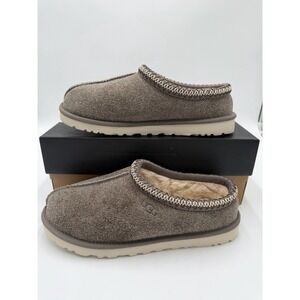 UGG Men's Tasman Shaggy Suede Slippers Size 8 Smoky Plume New In Box